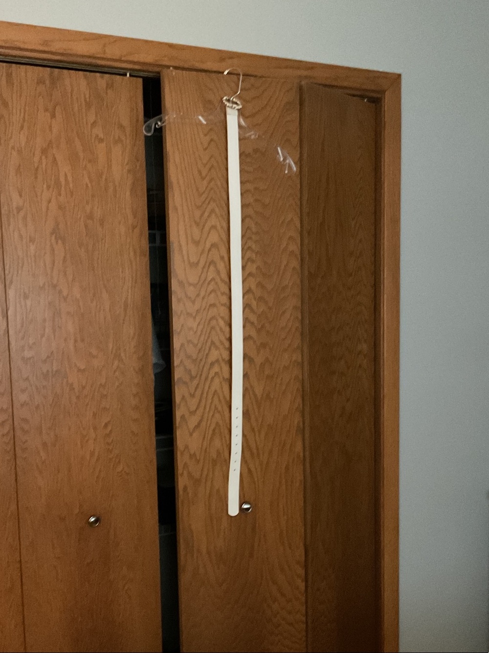 White Belt Hanger - Space-Saving Home Storage Organizer